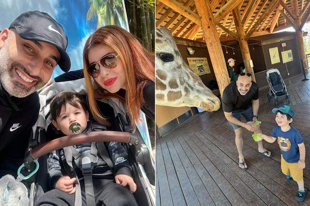 Psalm Behpoor, 42, photographed with his wife, Lera Mirakyan, and son, Psalm Wally, in undated photos. Behpoor remains in custody nearly two months after being detained by U.S. Immigration and Customs Enforcement